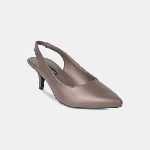 Bata Gunmetal Pumps For Women